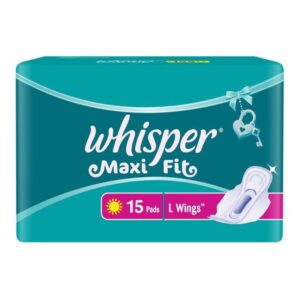 Whisper Maxi Fit 15Pads L Wings