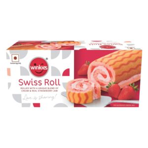 Winkies Swiss Roll  Strawberry 185G