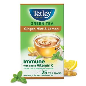 Tetley Green Tea Ginger Mint Lmon 25Tea Bag