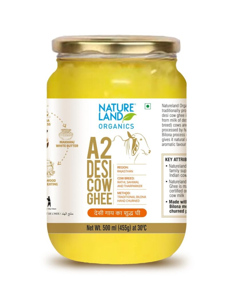 Nature Land Organics A2 Desi Cow Ghee 318.5Ml