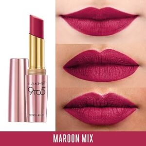 Super Mtte Lakme Lipstic Maroon Mix 3.5Gm
