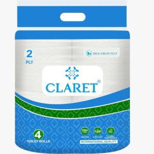 Claret Toilet 4Rolls 2Ply