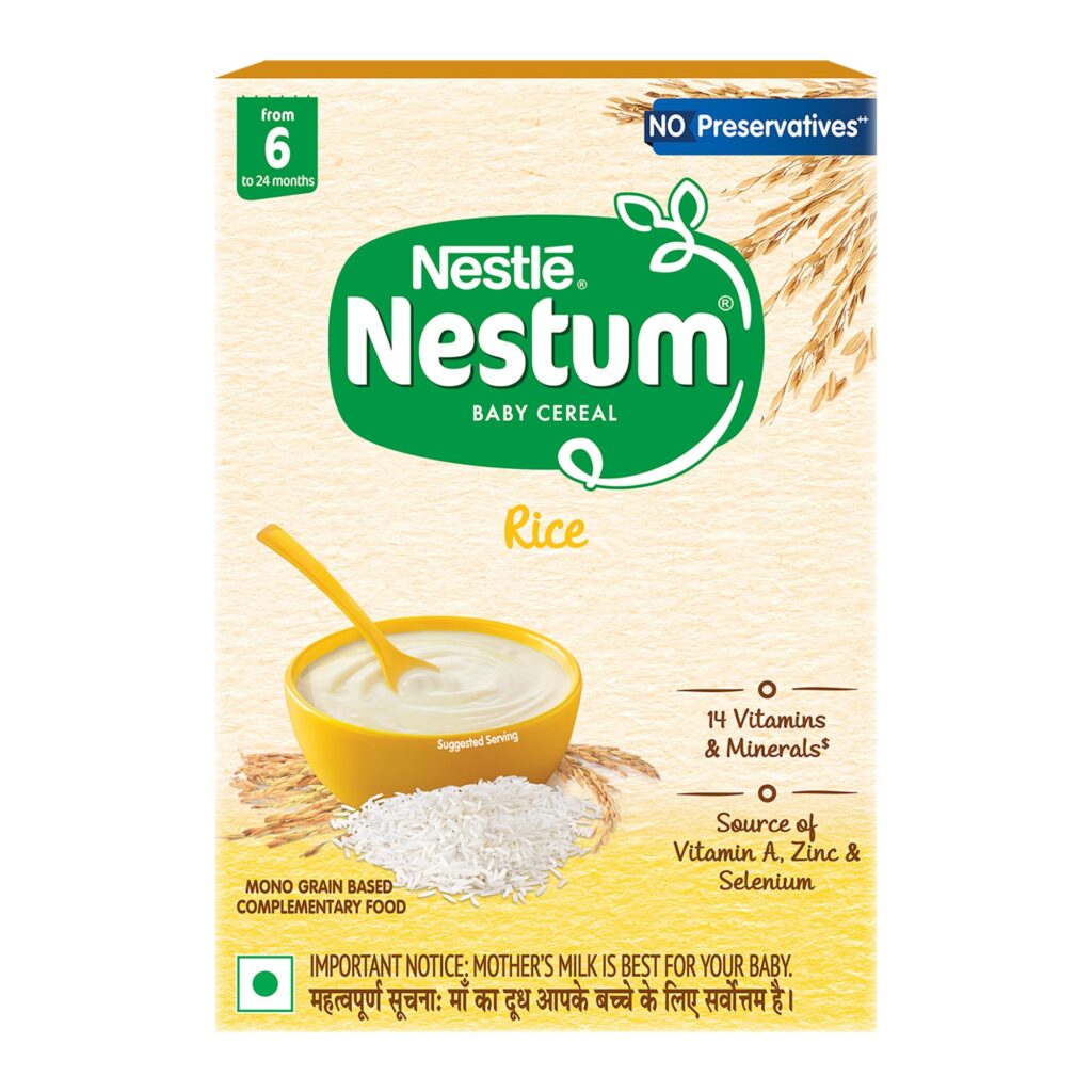 Nestle Nestum Baby Cereal Rice 6 To 24 Mnths 325G