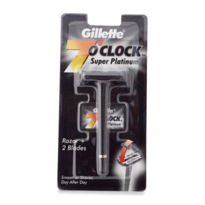 Gillette 7 Oclock Super Platinum Razor 2 Blades