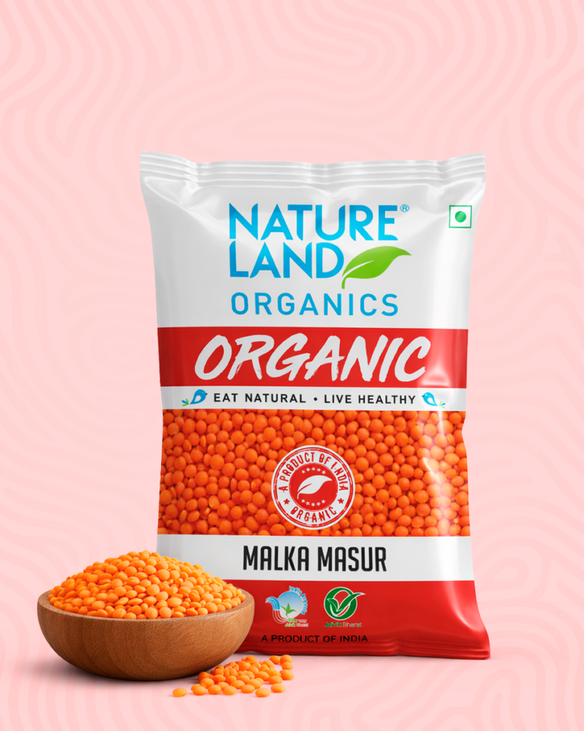 Nature Land Organic Malka Masur 500G