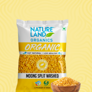 Nature Land Organic Moong Split Washed 500G