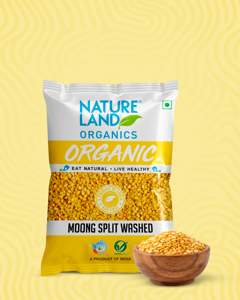 Nature Land Organic Moong Split Washed 500G