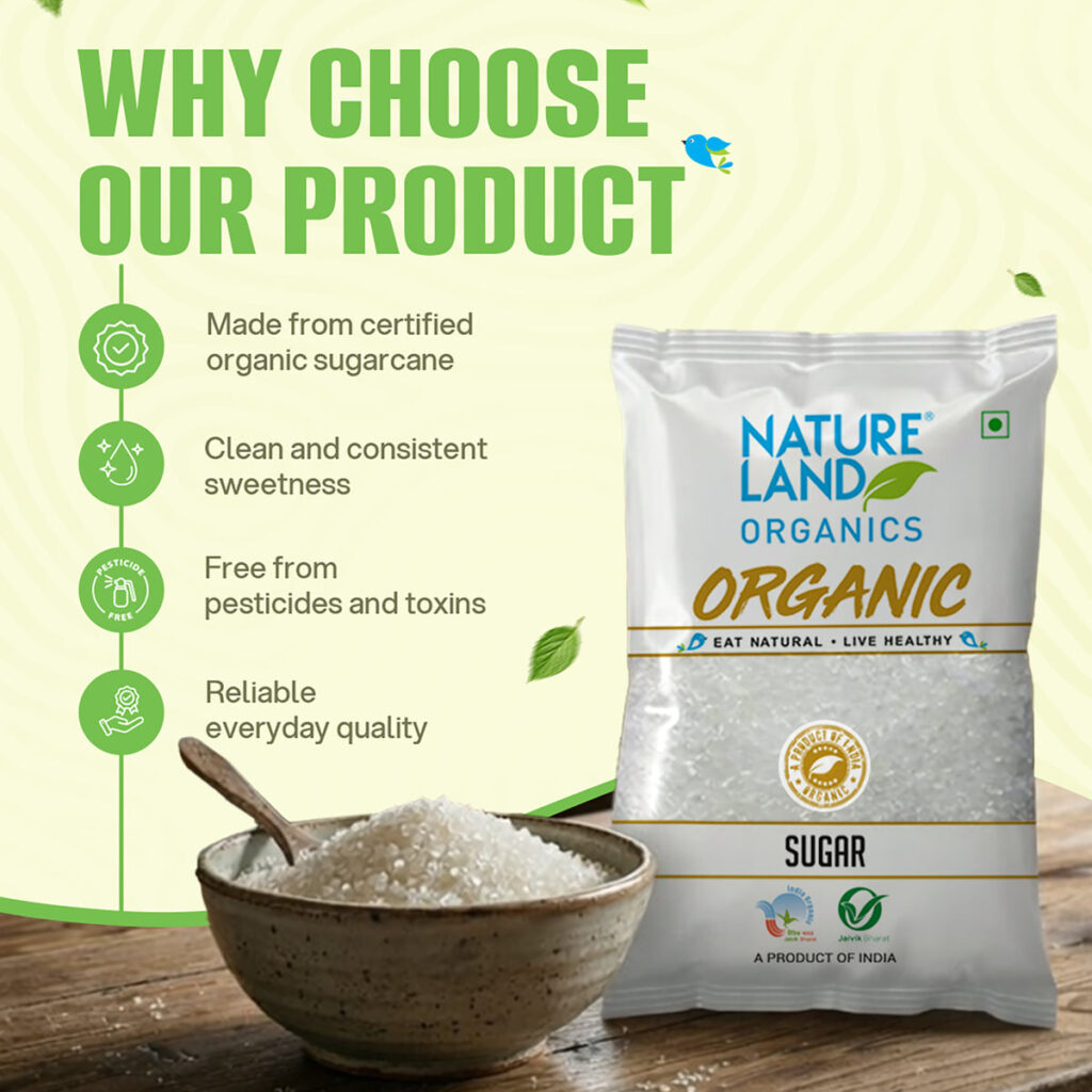 Nature Land Organic Sugar 1 Kg