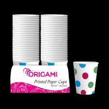 Origami Printed Papaer Cups 200 Ml 50 Pieces