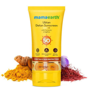 Mamaearth Ubtan Detan Sunscreen Spf50 50Gm