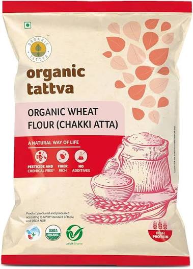 Organic Tattva Wheat Flour Chakki Atta 1Kg
