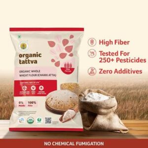 Organic Tattva Wheat Flour Chakki Atta 5 Kg