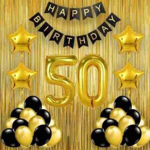 Jinni Party Balloons Black 50 Pcs