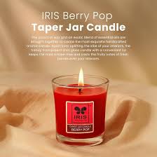 Iris Taper Jar Candle Berry Pop