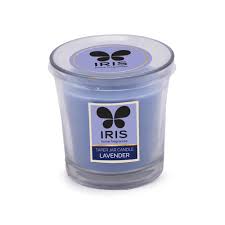 Iris Taper Jar Candle Lavender