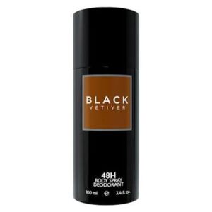 Black Vetiver 48H Body Spray Deodorant 100Ml