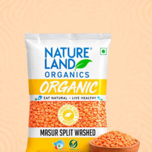 Nature Land Organic Masur Split Washed 500G