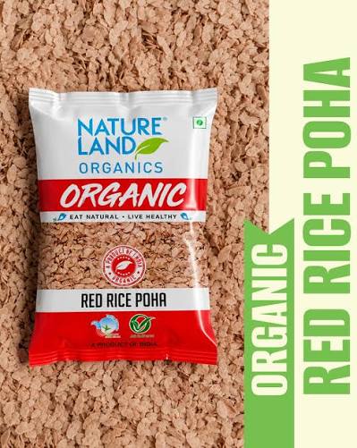 Nature Land Organic Red Rice Poha 500G