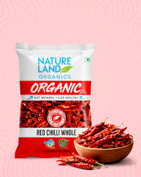Natureland Organic Red Chilli Whole 50G