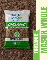 Natureland Organic Masur Whole 500 G