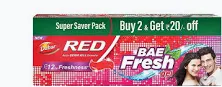 Dabur Red Bae Fresh Gel Toothpaste 40Gm