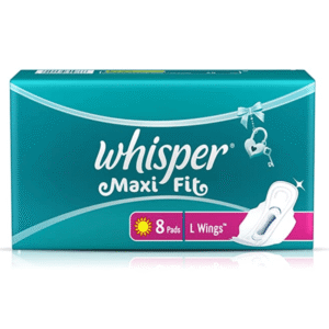 Whisper Maxi Fit 8Pads L+Wings